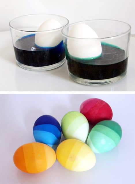 These ombre eggs look like something from an expensive decor store but they