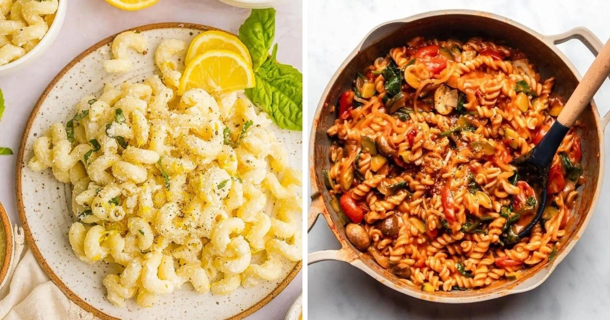 Say goodbye to complicated dinners! These one pot pasta recipes are a game changer. Just chop, toss, and cook everything in one pot – even the pasta! Perfect for those busy nights when you need a tasty meal without the fuss. 🥕🍅🍲 #QuickMeals #OnePotCooking