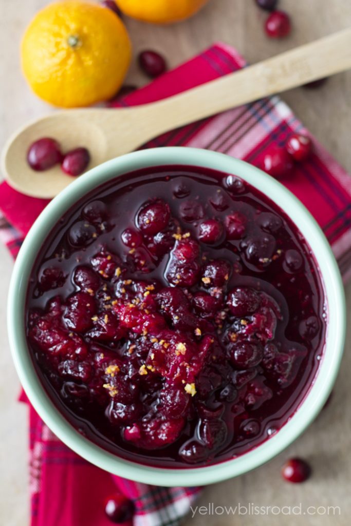 Dicing the whole orange and adding it to the Cranberry Sauce adds extra texture that