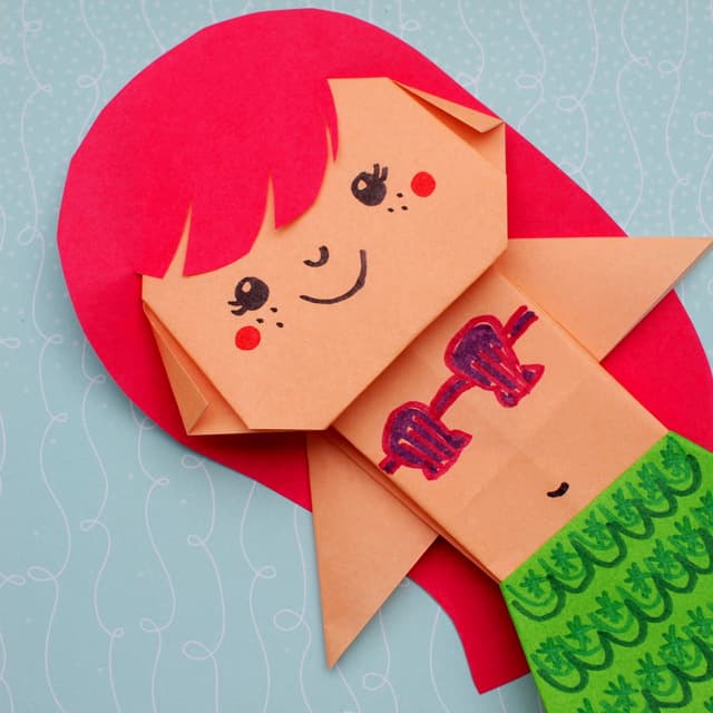 Origami Mermaid Paper Craft