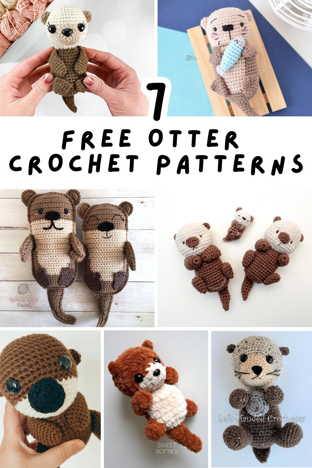 Craft the cutest otter amigurumi with these crochet patterns! Whether for a gift or your own collection, these stuffies are sure to bring a smile. Easy to follow and incredibly adorable. Let's get crocheting! 🧵🦦 #AmigurumiPatterns #HandmadeToys