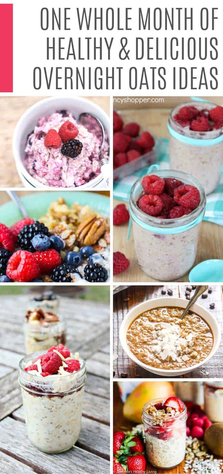 One whole month of overnight oats ideas that even your toddler will enjoy eating! That's your breakfast meal planning sorted! #mealplan #mealprep