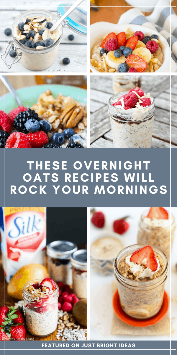 Yum! These overnight oats recipes are super easy to make and taste delicious!