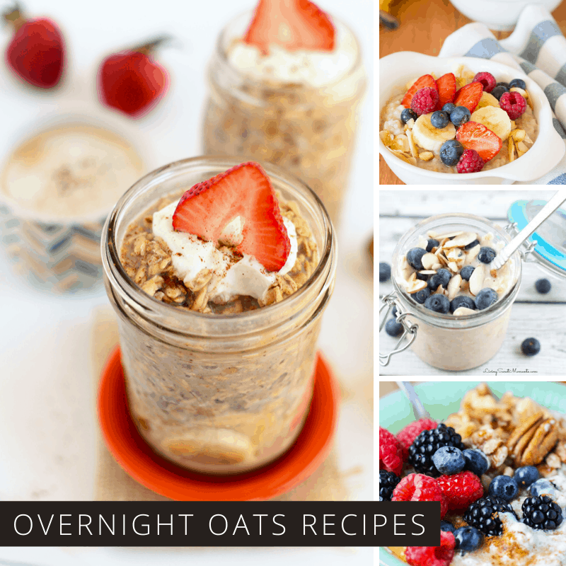 Yum! These overnight oats recipes are super easy to make and taste delicious!