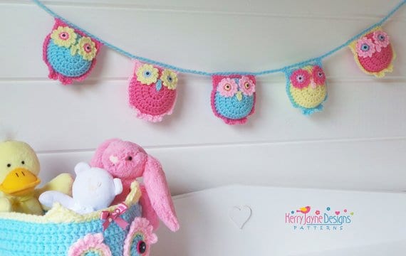 Owl Bunting Crochet Pattern