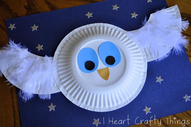 Reading Confetti: Paper Plate Owl Craft