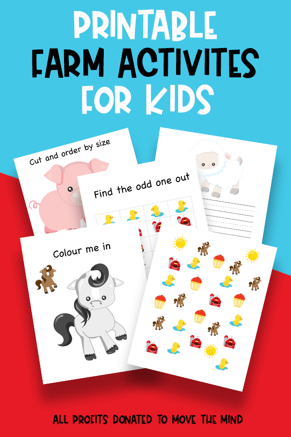 This fun printable pack is perfect for kids under 8. Includes colouring pages, cutting practice and story writing pages. #kids #activities