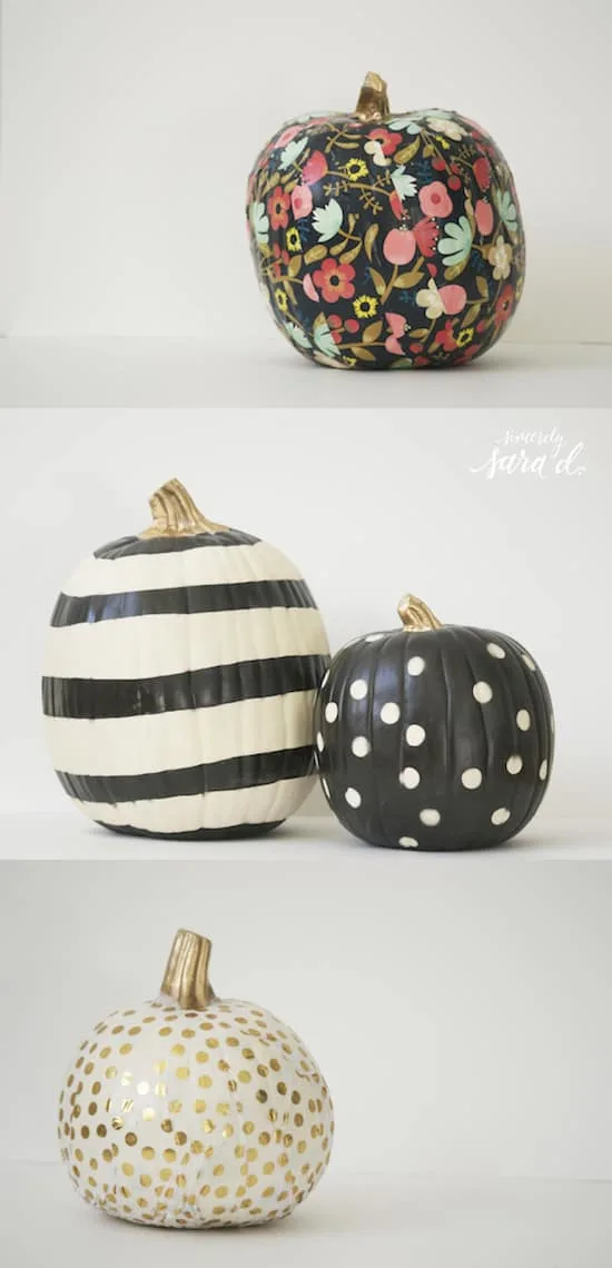 Painted DIY No Carve Pumpkin