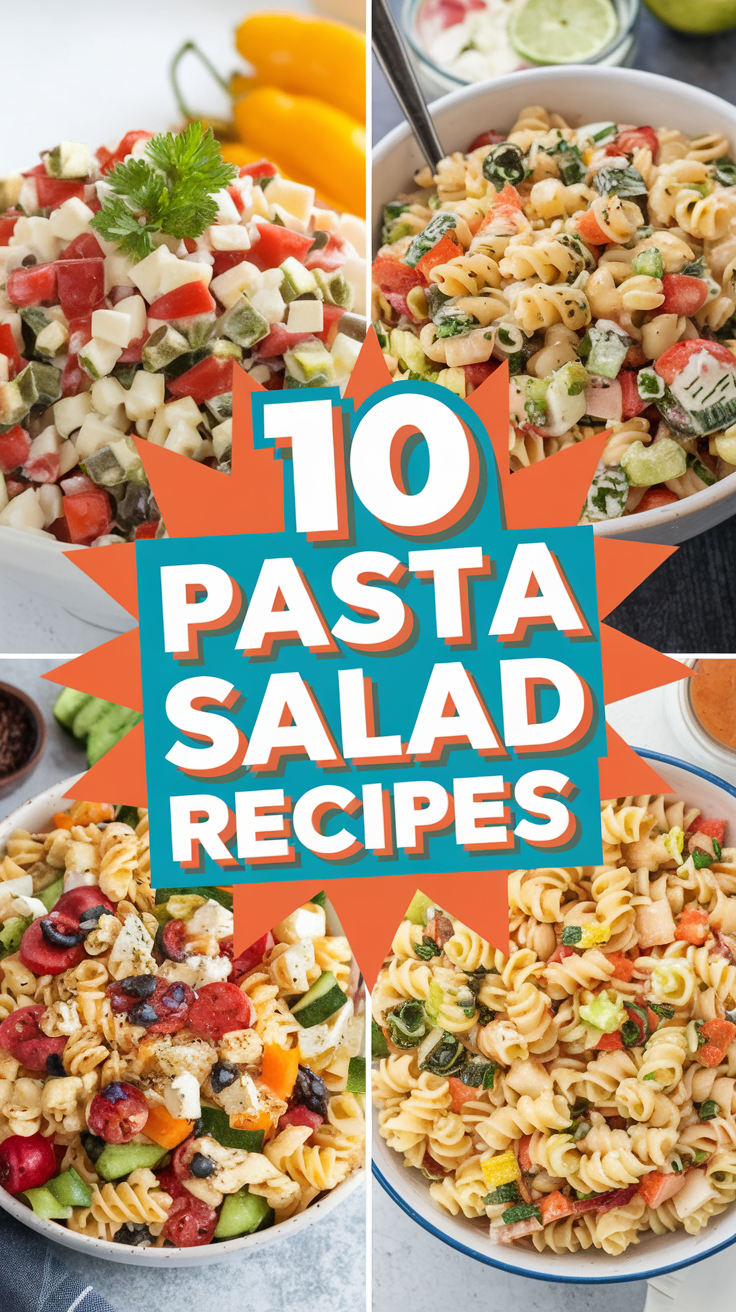 10 Pasta Salad Recipes That Make Every Bite a Celebration 🥗✨ From creamy avocado to zesty Mediterranean flavors, these pasta salads are quick, easy, and oh-so-delicious. Perfect for picnics, potlucks, or a simple family dinner!