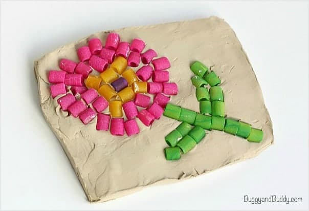 Pasta Mosaic Art Project for Kids