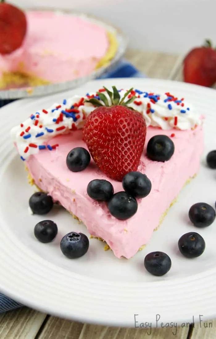 Patriotic Strawberry Kool-Aid Pie