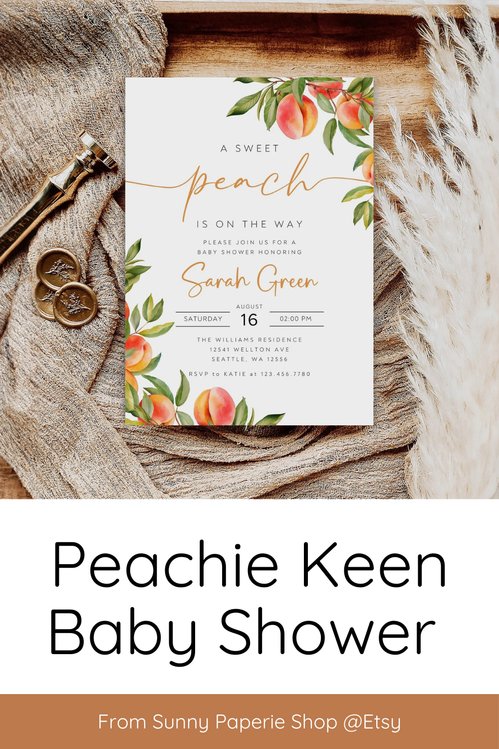 This Peachy Keen baby shower is perfect for celebrating new beginnings with a warm, inviting vibe accented by soft peach and blush tones!