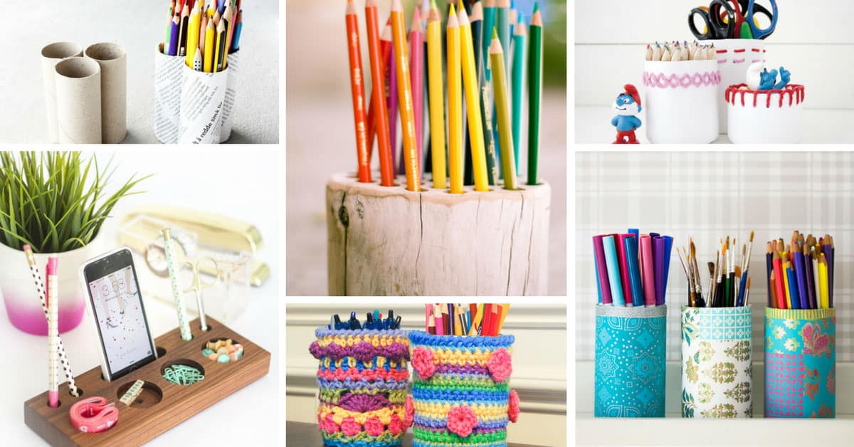 21 Brilliant DIY Pencil Holders You Can Make this Weekend