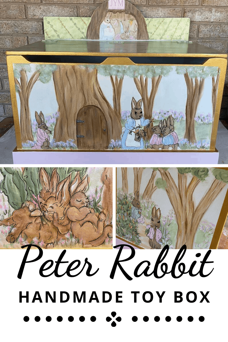 peter rabbit wooden toy box