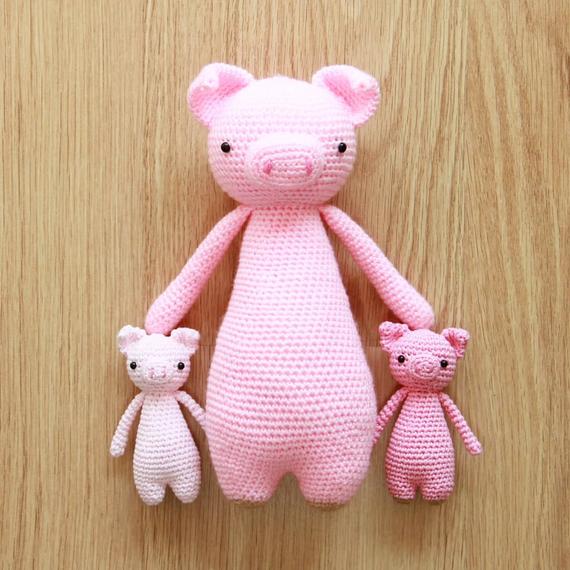 Amigurumi Pig Family