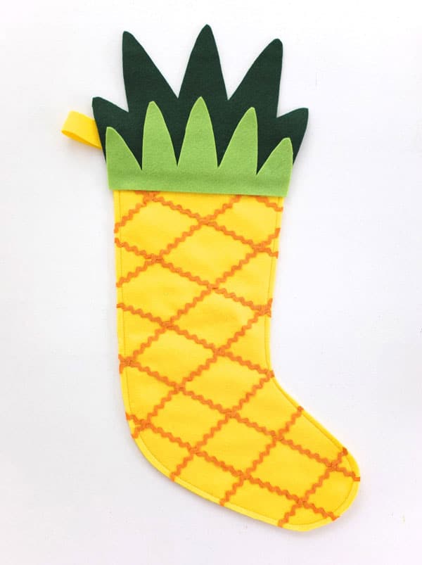 Pineapple Christmas Stocking with Free Pattern