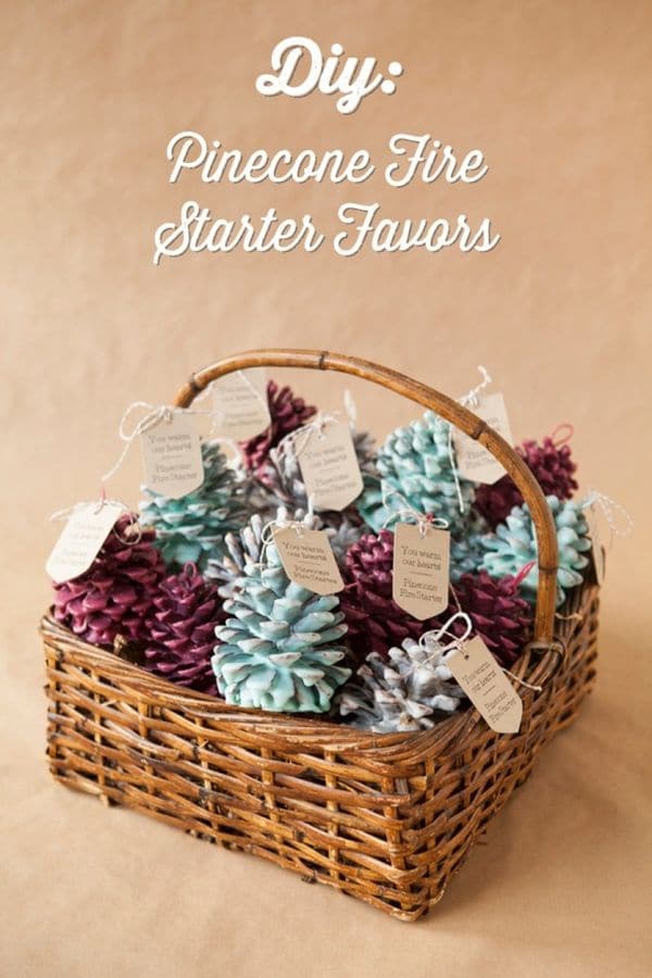 Pinecone Fire Starter Favors