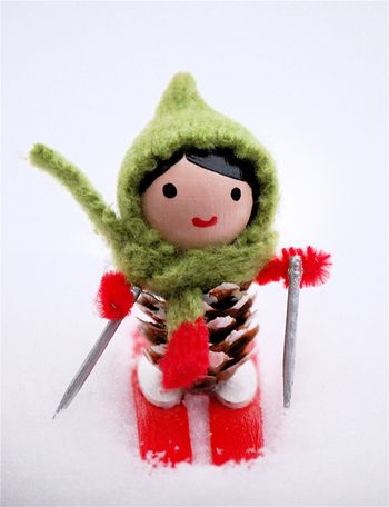 Pinecone Skiing Pixie