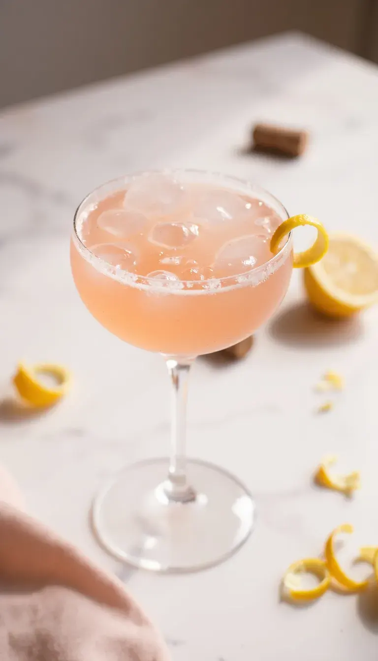 A spin on the elegant French 76, this version adds a soft blush hue with a splash of cranberry. The Pink French 76 is made with vodka, lemon juice, a touch of cranberry, and champagne—bright, refined, and totally brunch-worthy.