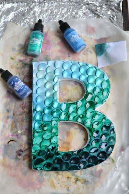 Mermaid Polymer Clay Letters