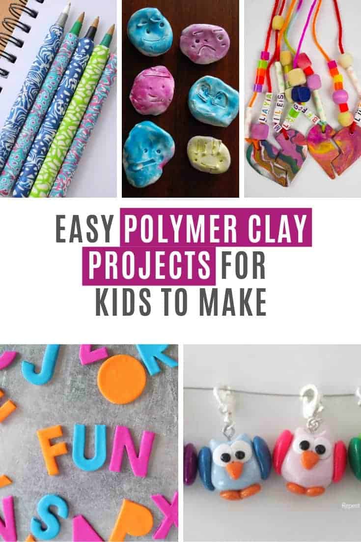 These polymer clay projects for kids are so much fun you'll be sitting down at the table and making some of them too! Everyone needs a set of those pretty pencils in their life for sure!