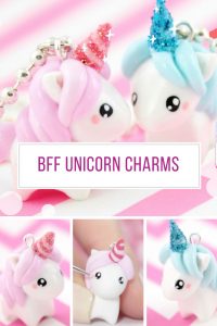 Loving these unicorn charms made from polymer clay! Thanks for sharing!