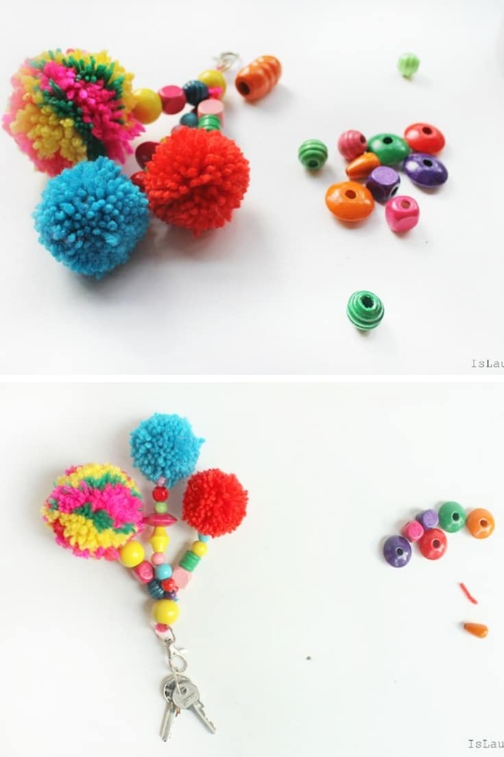 PomPom Beads Keychain