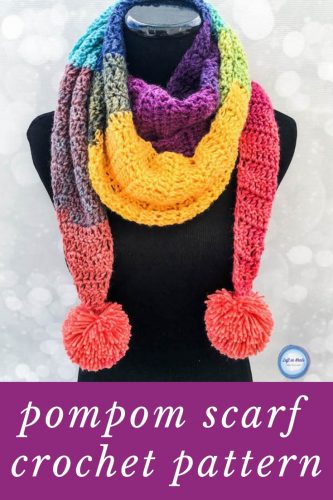 Pom Pom Crochet Scarf Pattern