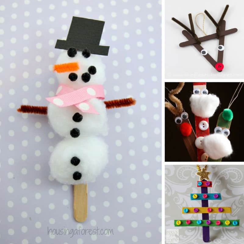 Homemade Christmas Decorations for Kids to Make: Popsicle Sticks!