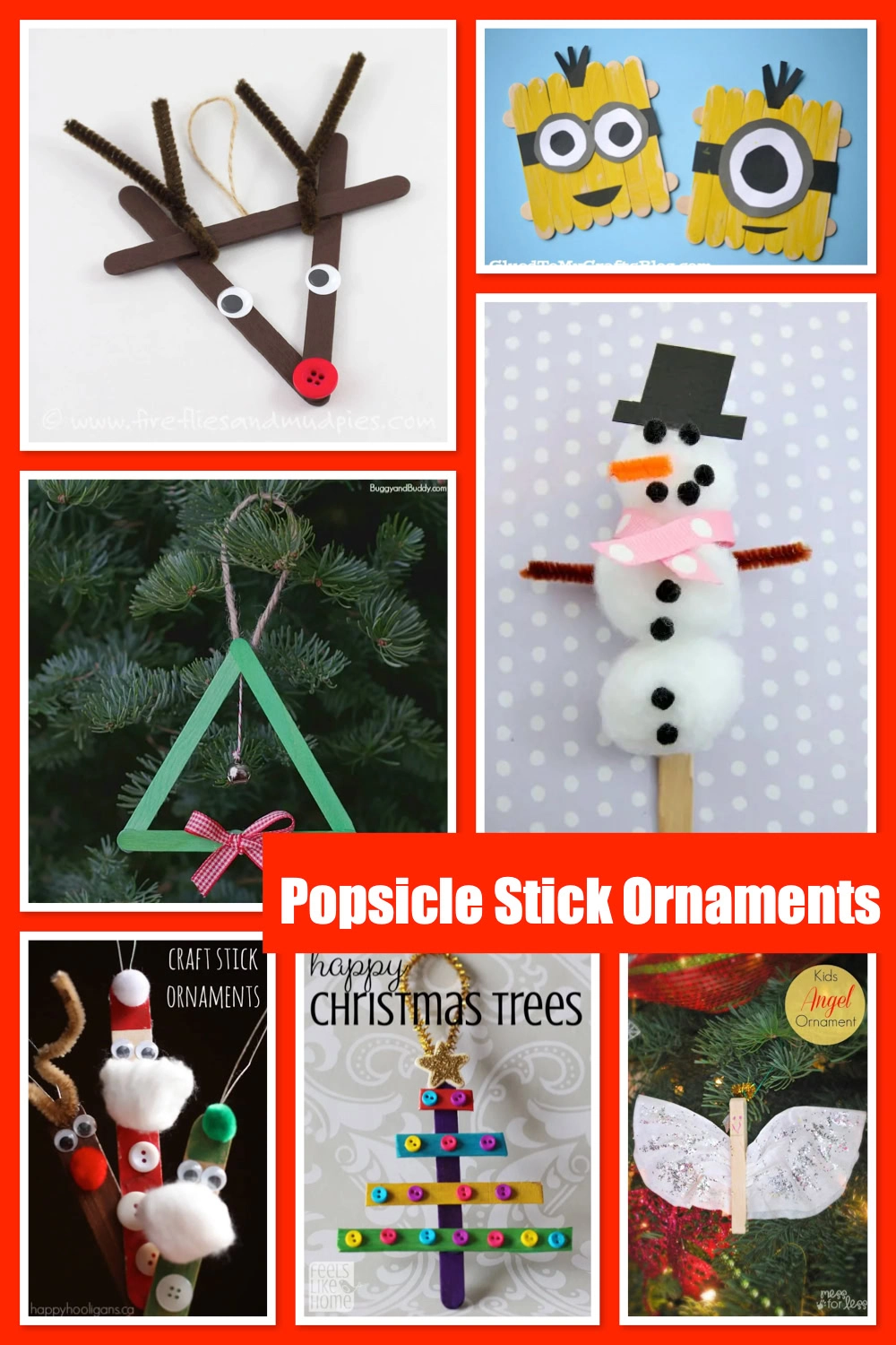 Let the kids get crafty this Christmas with these fun popsicle stick ornament ideas! From snowmen and reindeer to trees and silly characters, these DIY decorations are perfect for little hands and big holiday fun. 🖍️🎅 #ChristmasCrafts #KidsOrnaments #PopsicleStickCrafts