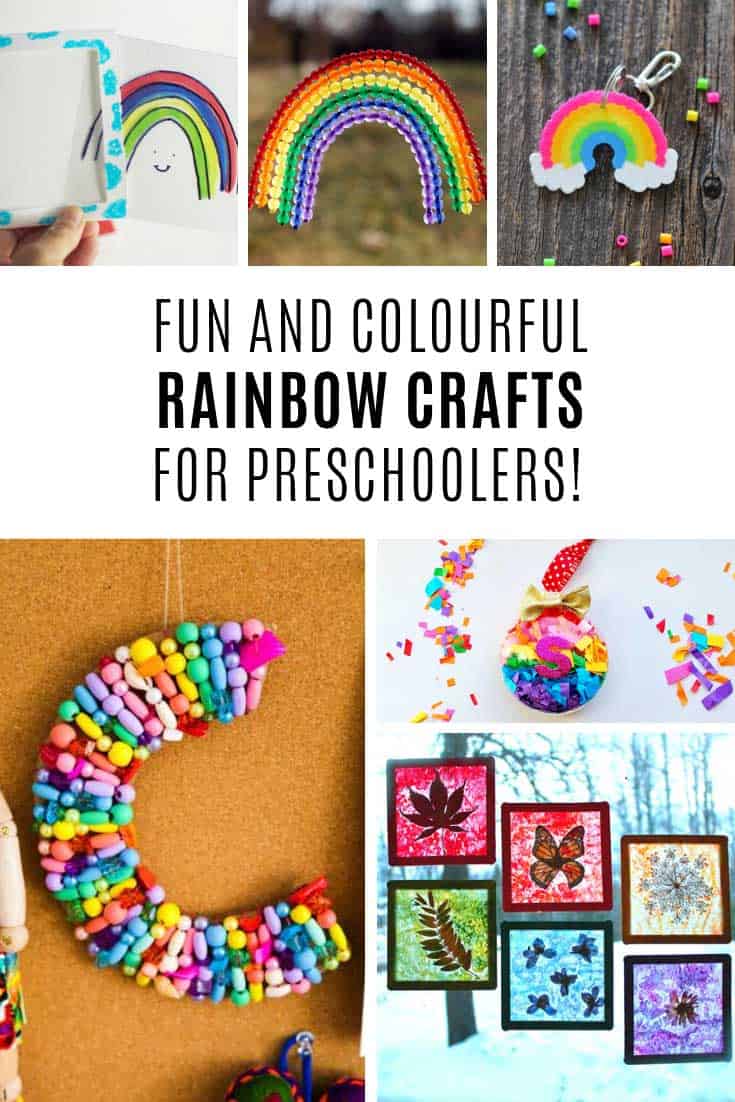 These preschool rainbow crafts are so colorful!