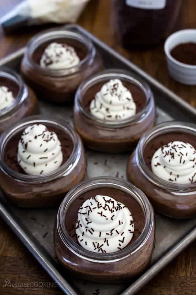 Pressure Cooker Chocolate Pots de Creme