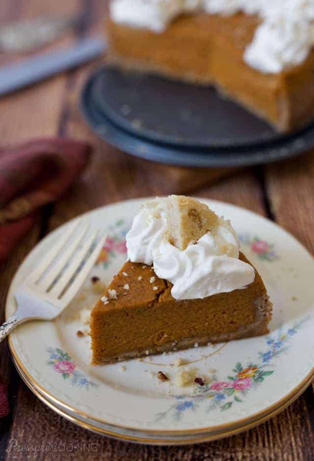 Pressure Cooker Pumpkin Pie