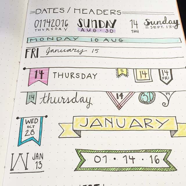 25 Bullet Journal Headers You Need to Try ASAP to Liven Up Your BUJO!