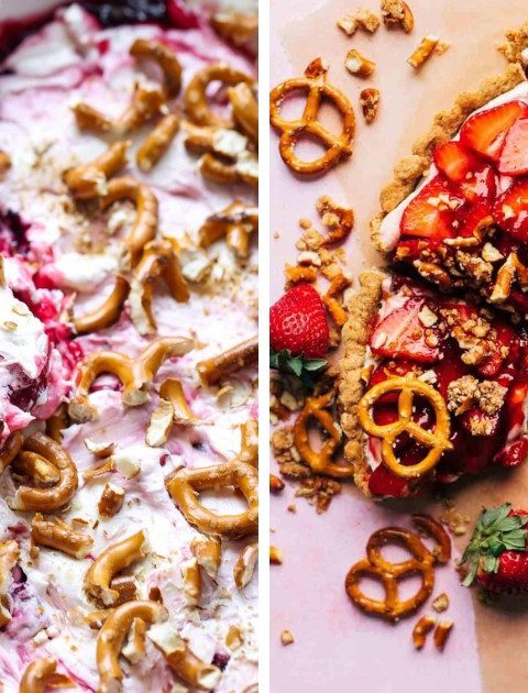 Get ready to wow your taste buds with these must-try pretzel desserts! From strawberry pretzel dessert tarts to salted caramel pretzel crunch bars, these recipes are a sweet escape you don’t want to miss. Dive in and treat yourself! ? #SweetAndSalty #DessertInspo