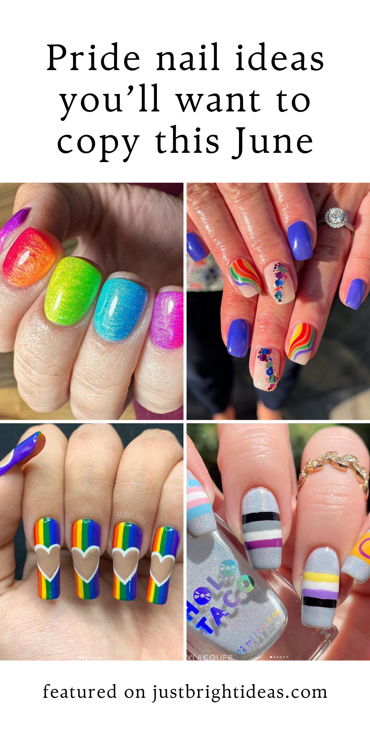Painting the town rainbow, one nail at a time! 🌈💅 Embracing love, diversity, and all the glitter in between. 