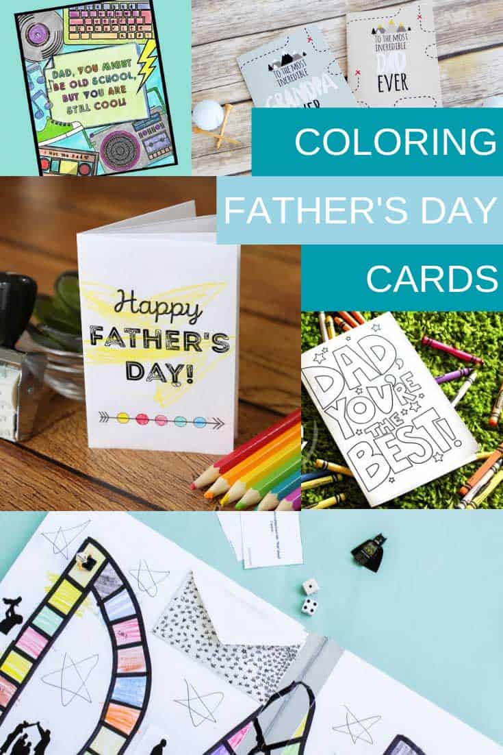 8 Fun Father's Day Cards that You Can Print and Color