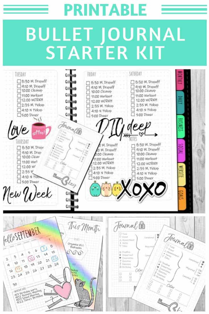 This printable bullet journal starter kit will save you so much time!