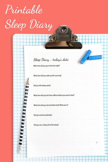 Download our Free Printable Sleep Diary to Take a Closer Look at Your Sleep