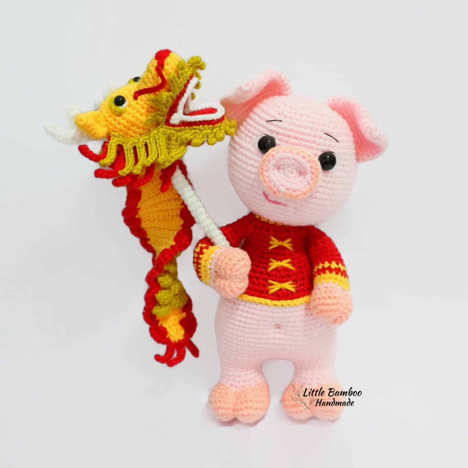 Prosperity Pig and Dragon Dance Puppet