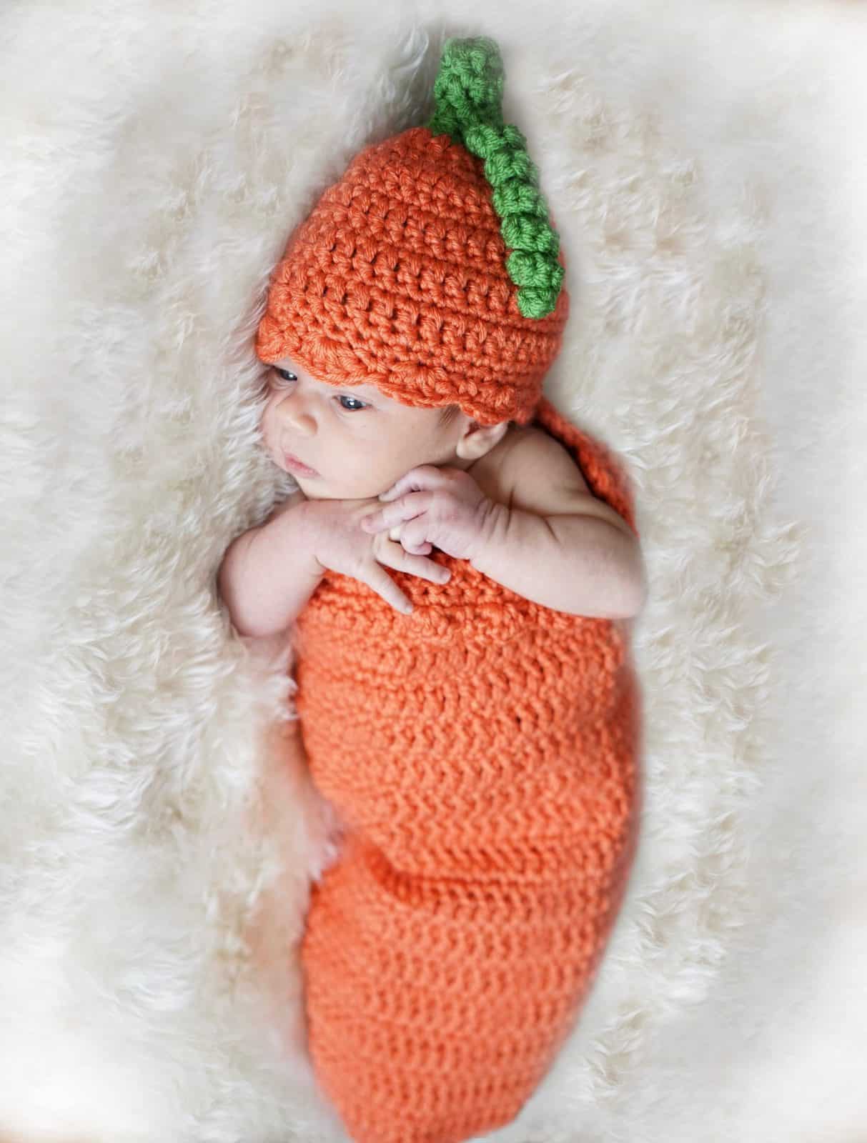 Pumpkin Baby Crochet Cocoon