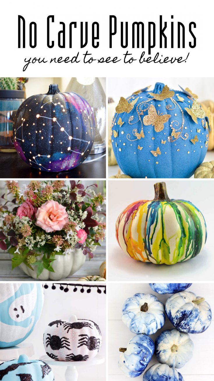 Unusual No Carve Pumpkin Decorating Ideas {All the fun of pumpkins