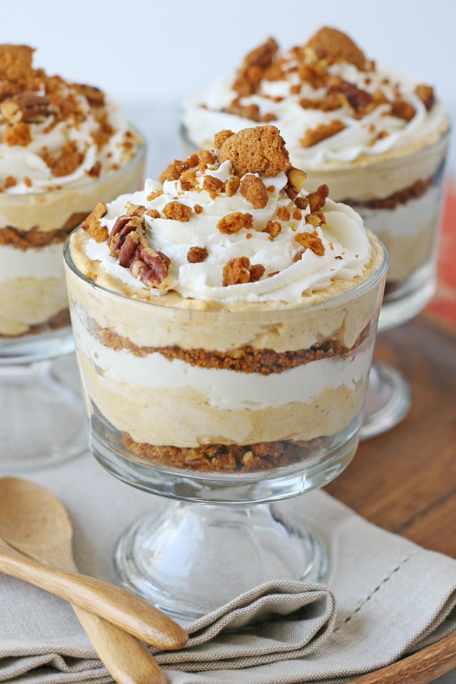 This classic fall treat is taken to the next level with layers of spiced pumpkin cheesecake, fluffy whipped cream, and buttery graham cracker crumbs. With the cozy flavors of autumn wrapped up in a festive dessert, this trifle is perfect for Halloween or any fall gathering!