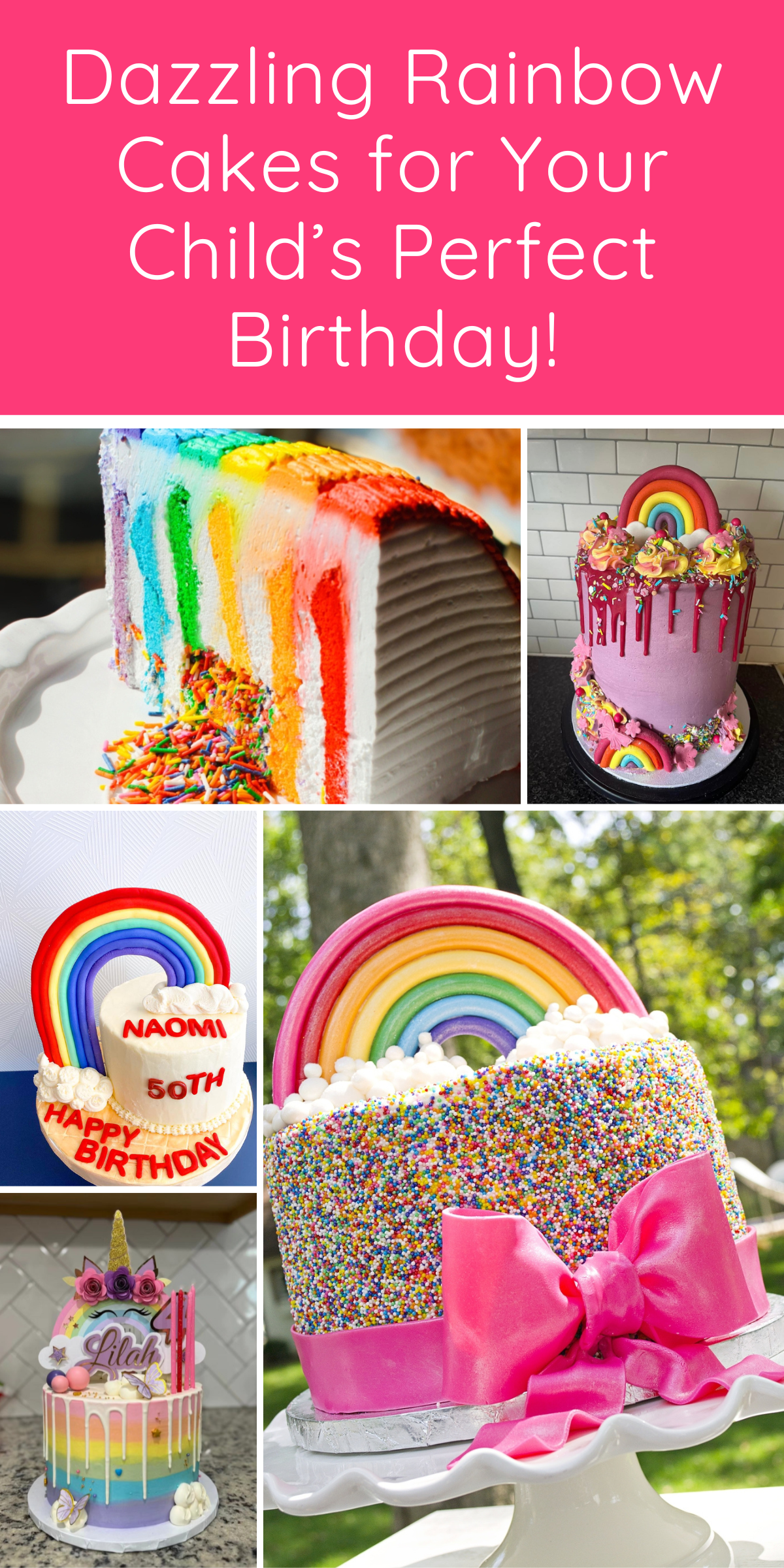 🌈🎂🎉 Dazzling rainbow birthday cake ideas that will bring a burst of color and joy to your celebration.