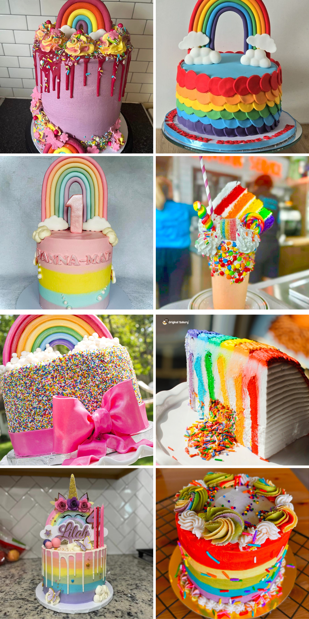 🌈🎉  Create unforgettable memories with colorful and creative cakes that capture the magic of rainbows.