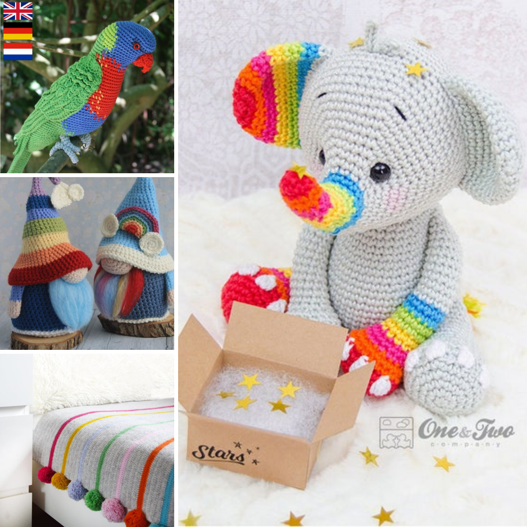 Rainbow Crochet patterns featured