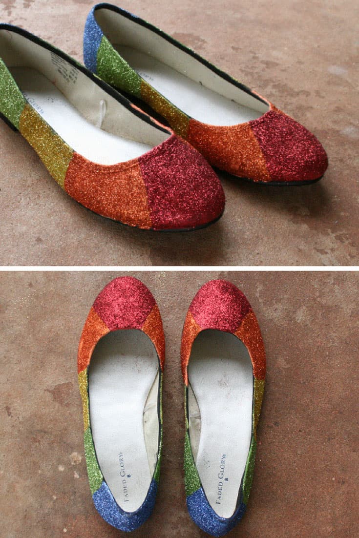 Rainbow Glitter Shoes