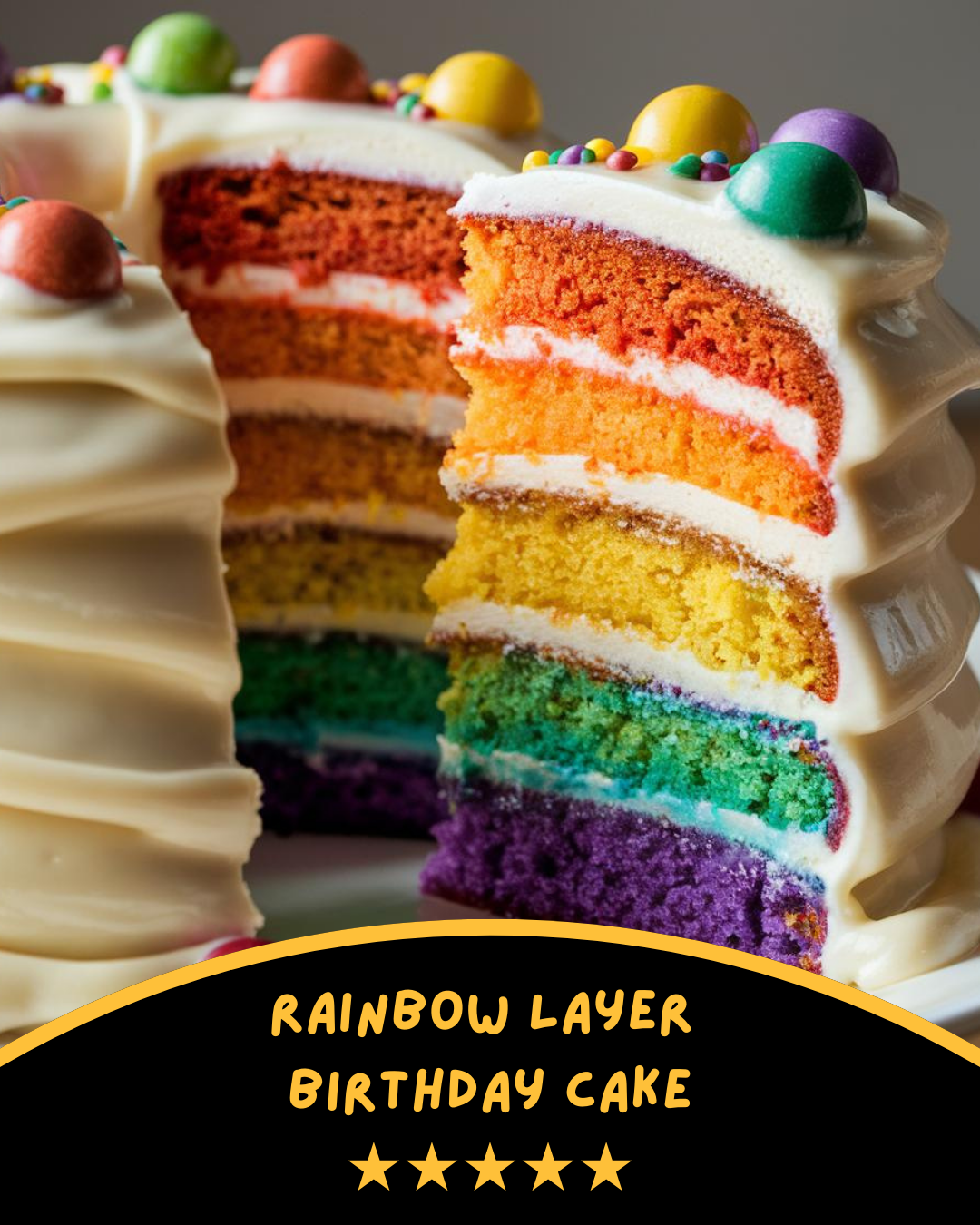 🎉 Looking for the perfect centerpiece for your next birthday bash? Look no further! Our Multi-Layer Rainbow Birthday Cake is not just a cake, it's a party in itself! 🎉