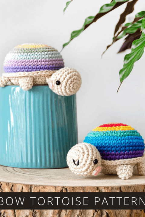 These sweet rainbow tortoises need a new home! The crochet pattern is easy to follow and can be downloaded immediately