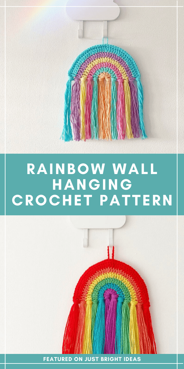 Hang this fabulous rainbow on your wall or in your window to make you smile - the crochet pattern is easy to follow